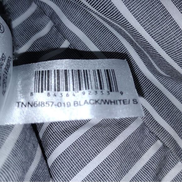 BCBGENERATION Gray With White Stripes Asymmetrical Dress Size Small! - Picture 4 of 15